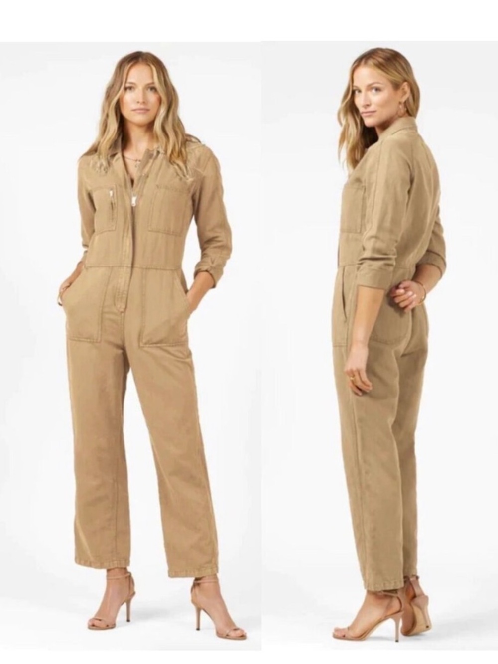 Outerknown Station Jumpsuit Utility Coveralls Sand Beige Size Medium